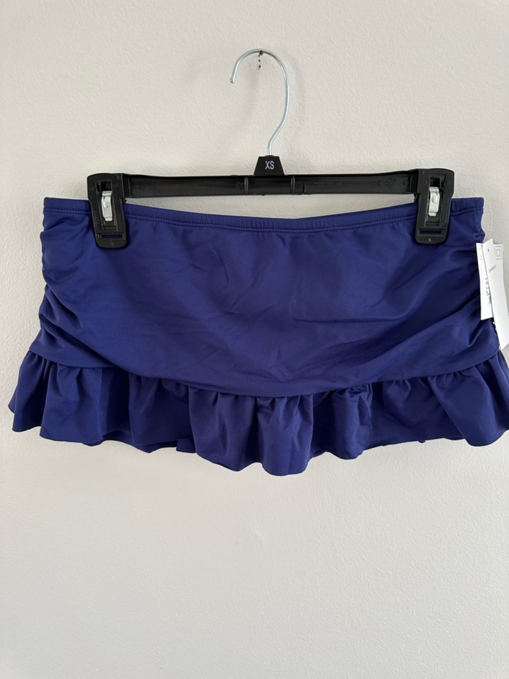Liz Claiborne Ruffled Swim Skirt Navy, Woman’s 8 NWT